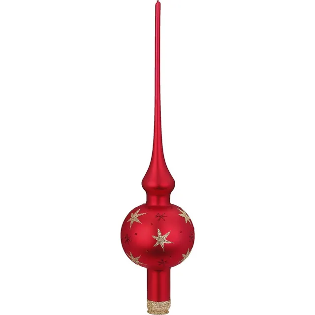 inge-glas-sternenhimmel-baumspitze-30-cm-rot-matt image 1