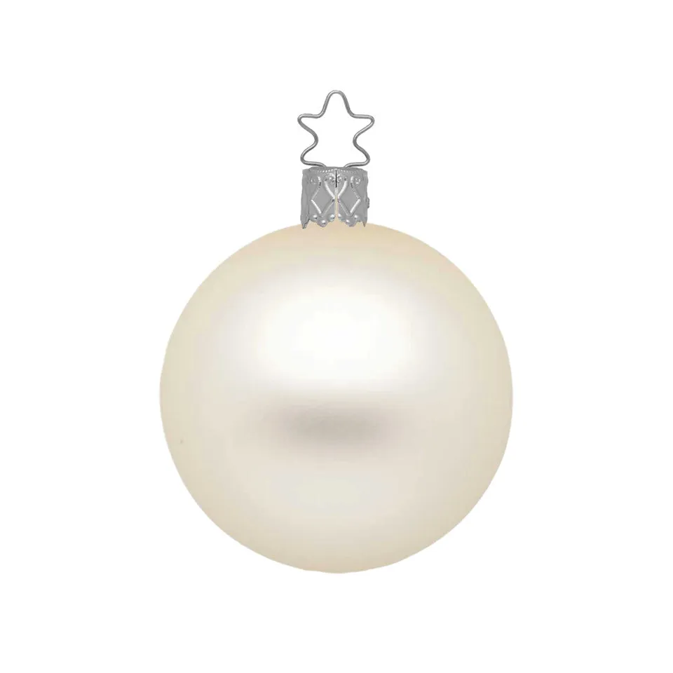 inge-glas-kugel-champagner-matt-12-cm-christbaumkugel image 1