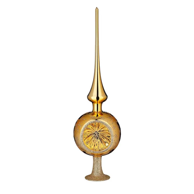 inge-glas-goldener-glanz-christbaumspitze-36-cm-inkagold-glanz image 1