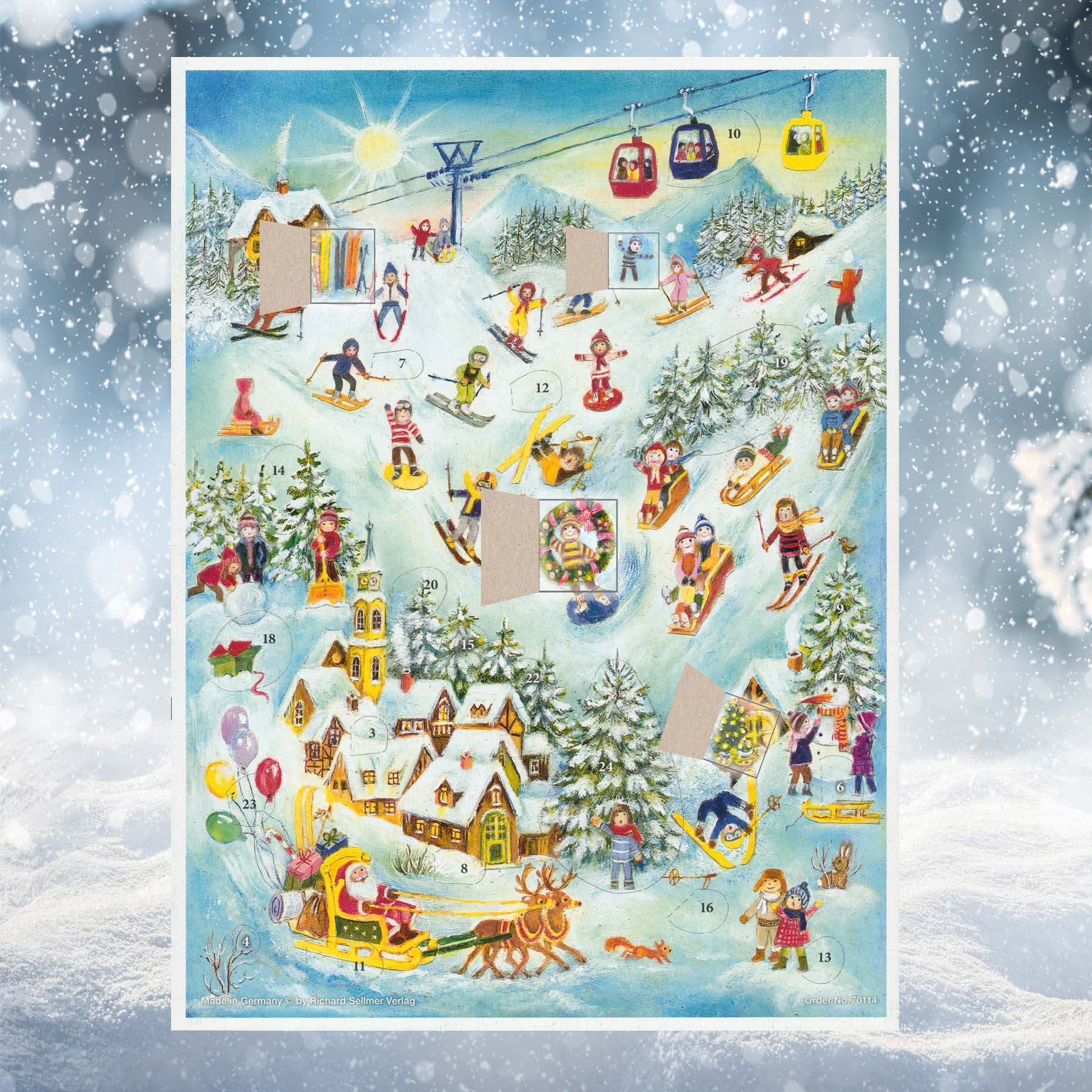 sellmer-verlag-adventskalender-ski-spa-papier-gro-format-mit-glimmer image 2