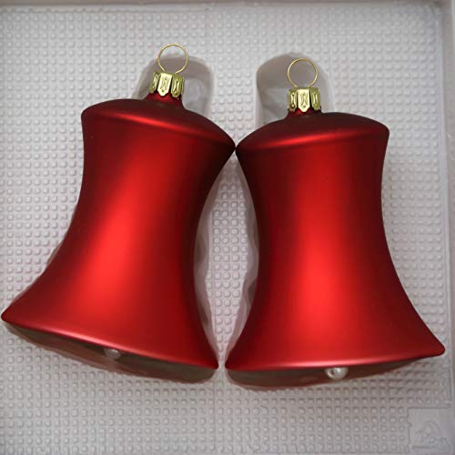 lauschaer-glas-christbaumschmuck-glocken-gro-rot-matt-2-st-ck-d-7-cm image 8