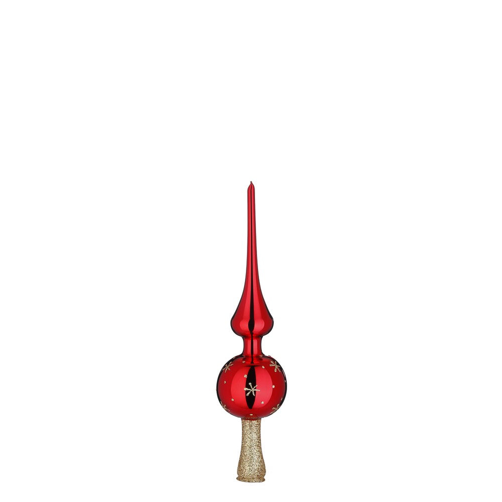 inge-glas-sternchen-christbaumspitze-5x20-cm-rot-glanz image 1