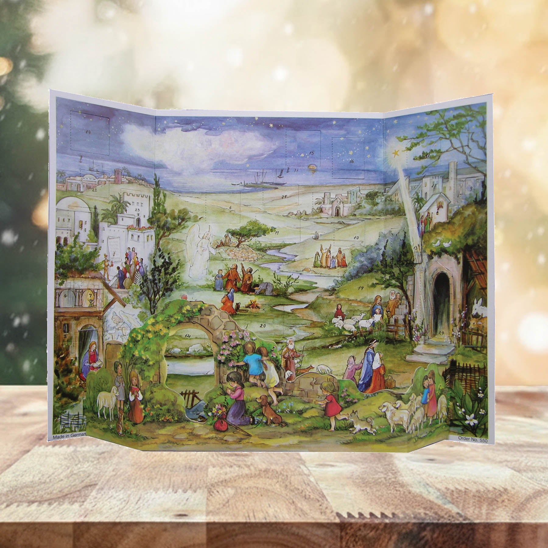 sellmer-verlag-aufstell-adventskalender-heiliges-land-christlicher-papier-advent image 2