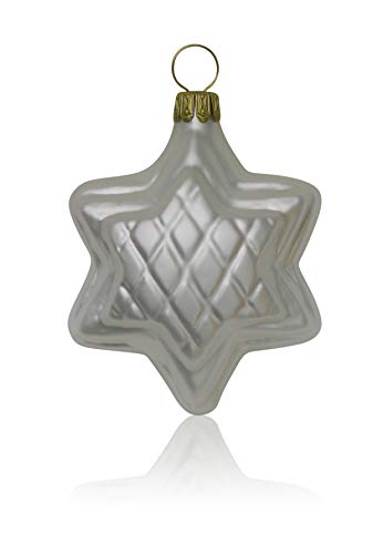 lauschaer-glas-christbaumschmuck-sterne-wei-matt-4-st-ck-mundgeblasen image 7