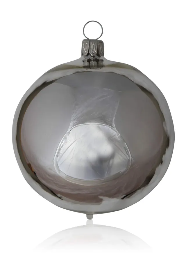 lauschaer-glas-christbaumkugeln-silber-glanz-4-st-ck-d-7cm-mundgeblasen image 1