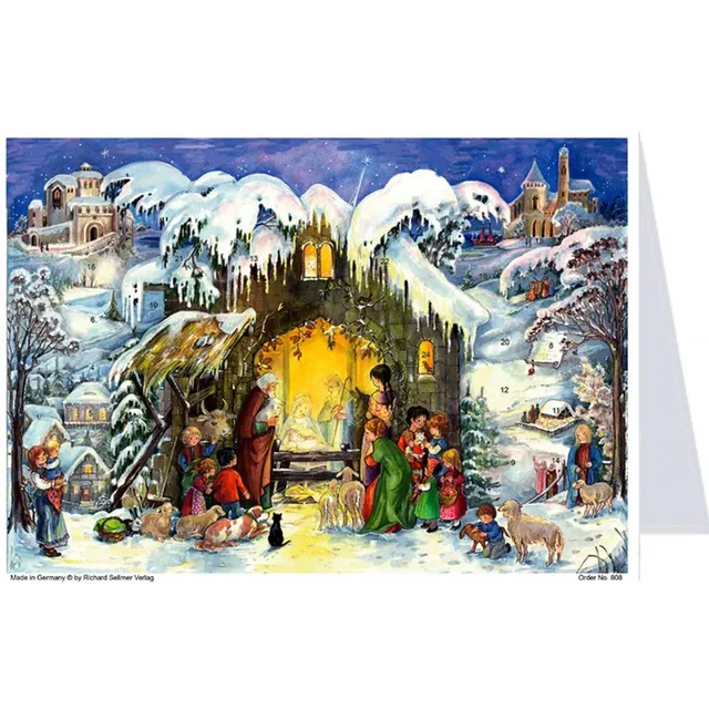 sellmer-verlag-postkarten-adventskalender-jesus-ist-geboren-a5 image 1