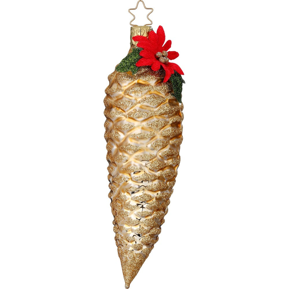 inge-glas-weihnachtszapfen-glasornament-13-5-cm-gold image 1