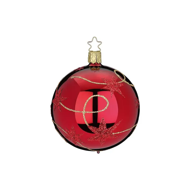 inge-glas-sternenband-christbaumkugel-6-cm-rot image 1