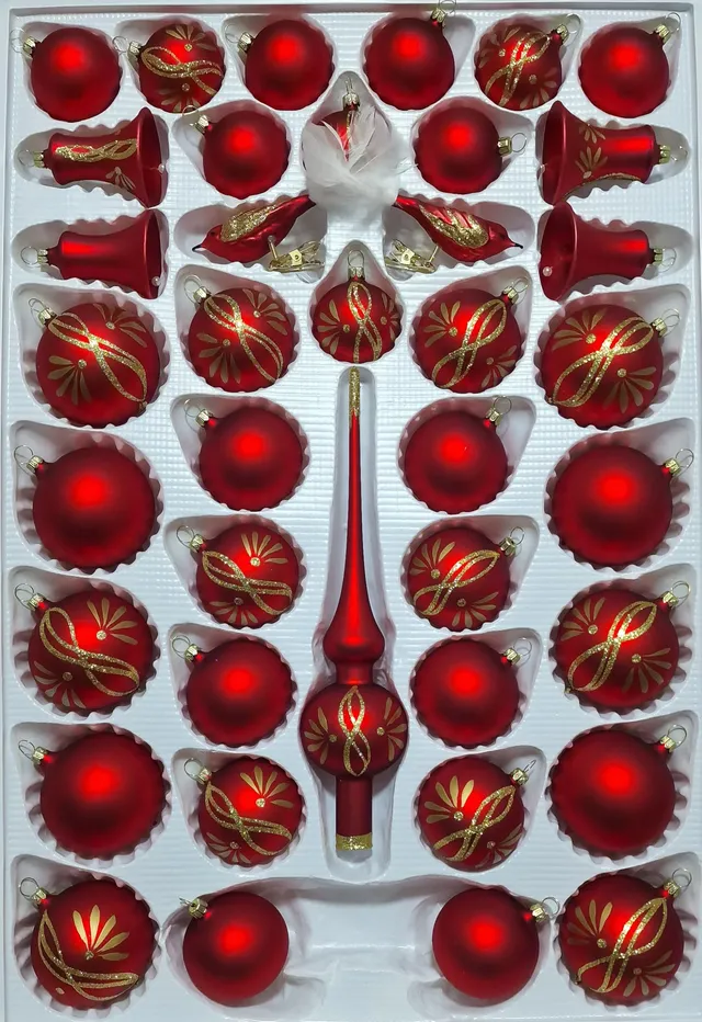 lauschaer-glas-christbaumschmuck-sortiment-39-teilig-klingende-glocken-rot-matt- image 1