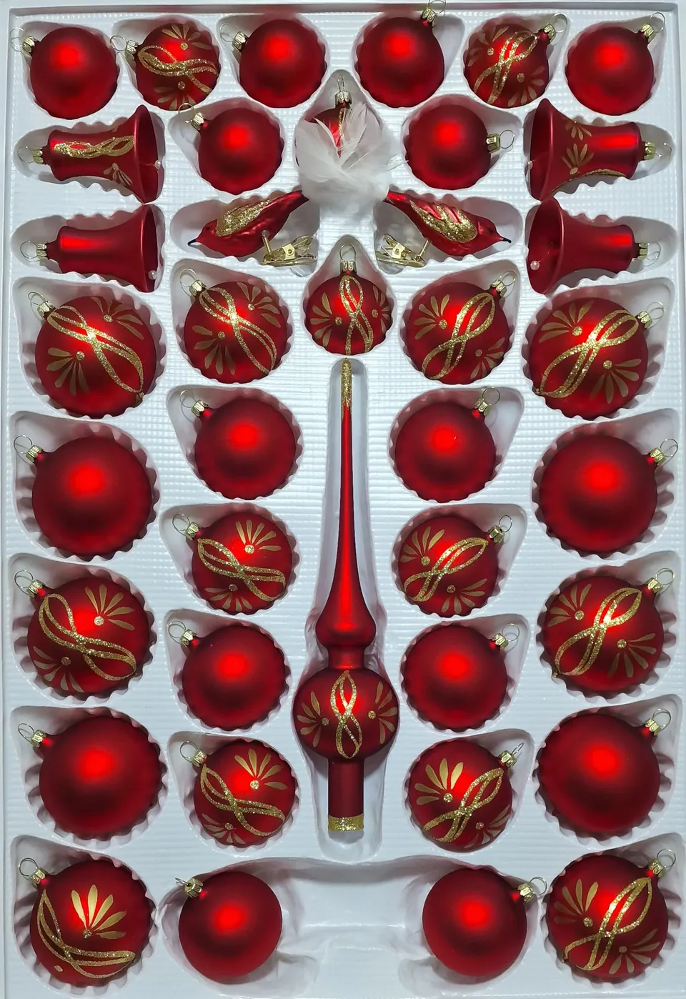 lauschaer-glas-christbaumschmuck-sortiment-39-teilig-klingende-glocken-rot-matt- image 1