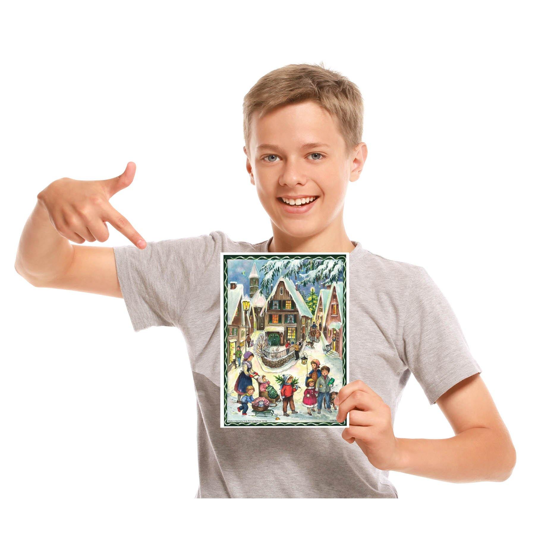 sellmer-verlag-adventskalender-a4-weihnachten-im-dorf-papier-adventskalender-hoc image 5