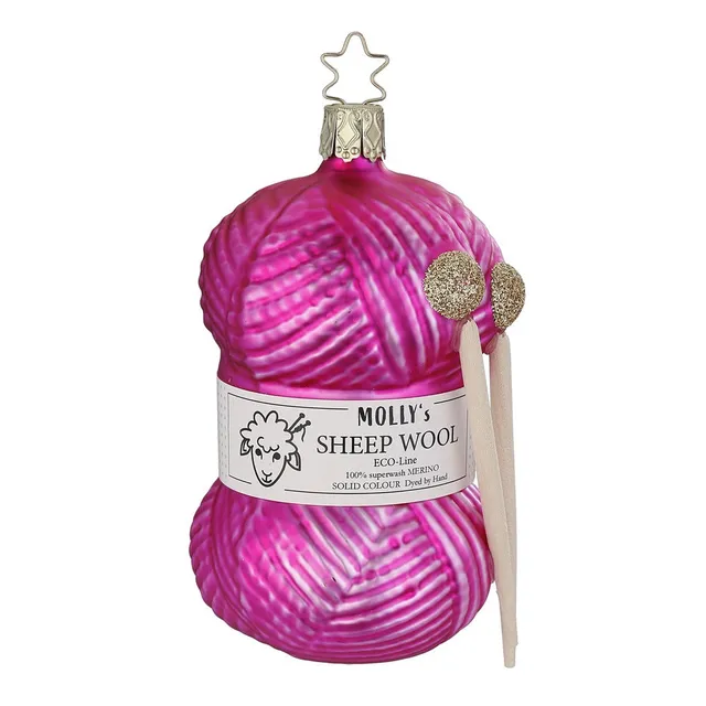 inge-glas-strickfreude-pink-christbaumanh-nger-11-5-cm image 1