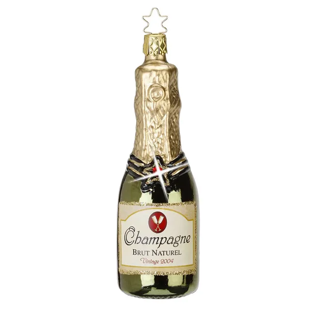 inge-glas-champagner-13-cm-glas-flaschen-anh-nger-gr-n image 1