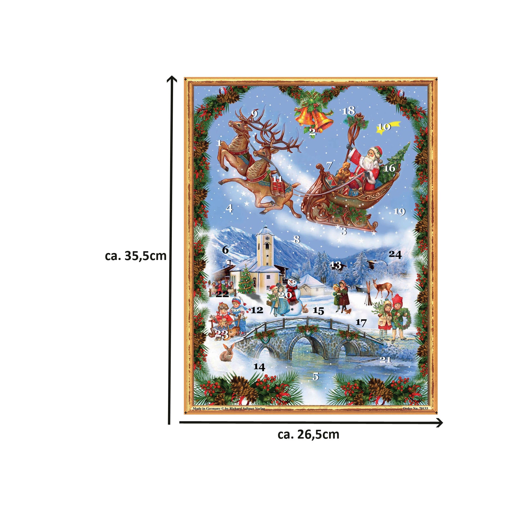 sellmer-verlag-adventskalender-weihnachtsmann-im-schlitten-gro-format-hochformat image 4