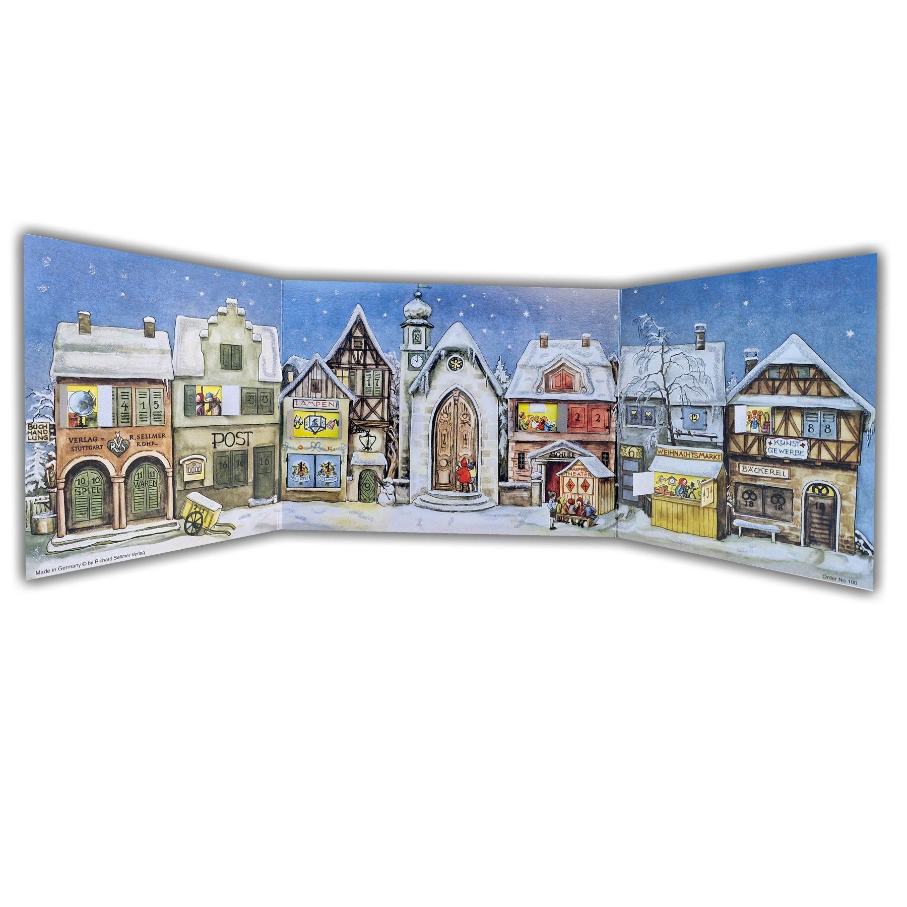 sellmer-verlag-adventskalender-die-kleine-stadt-von-1946-historisches-panorama image 3