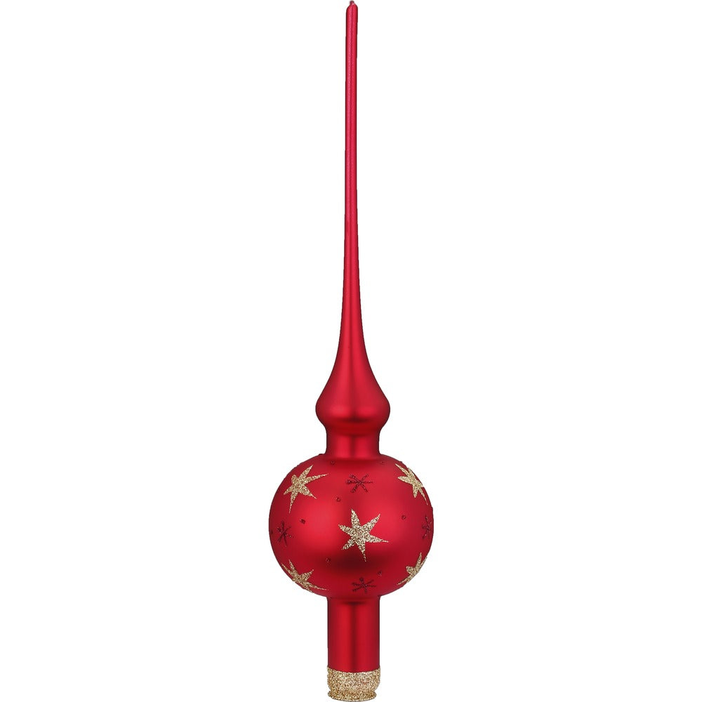 inge-glas-sternenhimmel-baumspitze-30-cm-rot-matt image 1