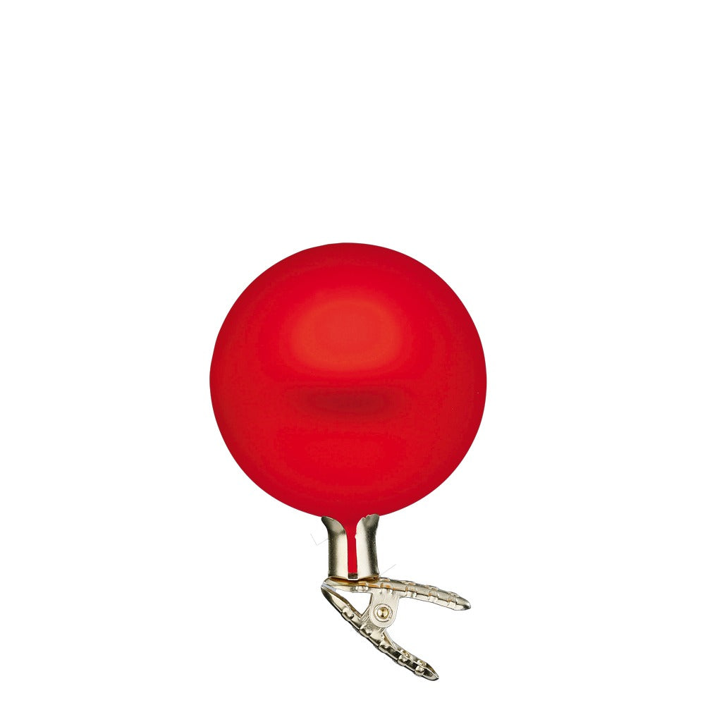 inge-glas-kugeln-auf-clip-glas-anh-nger-rot-matt-10-cm image 1