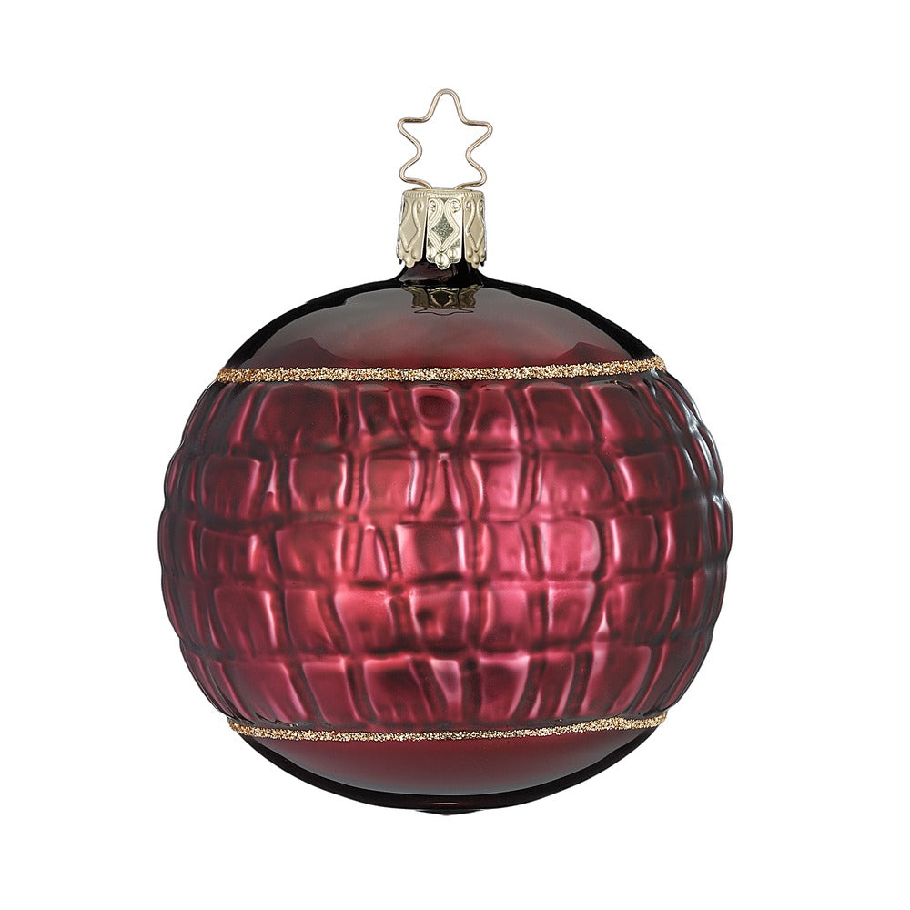 inge-glas-burgundes-leder-christbaumkugel-8-5-cm image 1