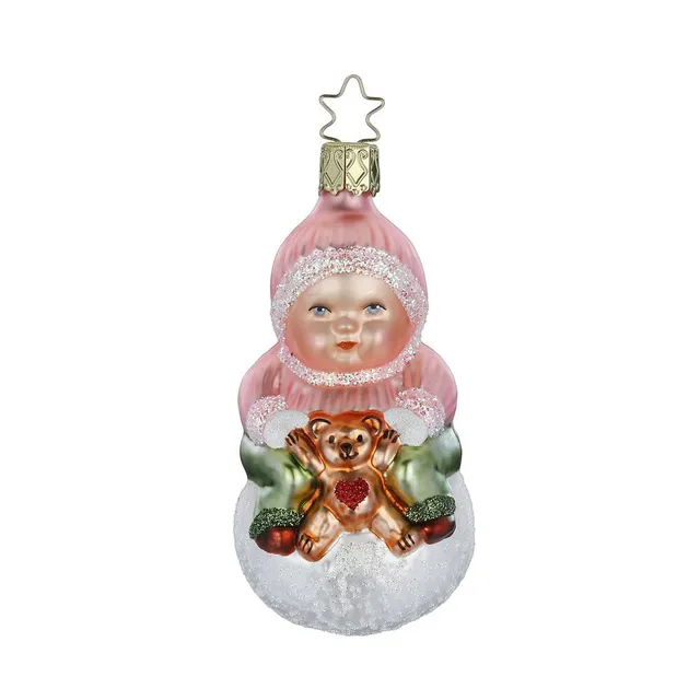 inge-glas-m-dchen-im-schnee-christbaumanh-nger-glas-9-5-cm-rosa image 1