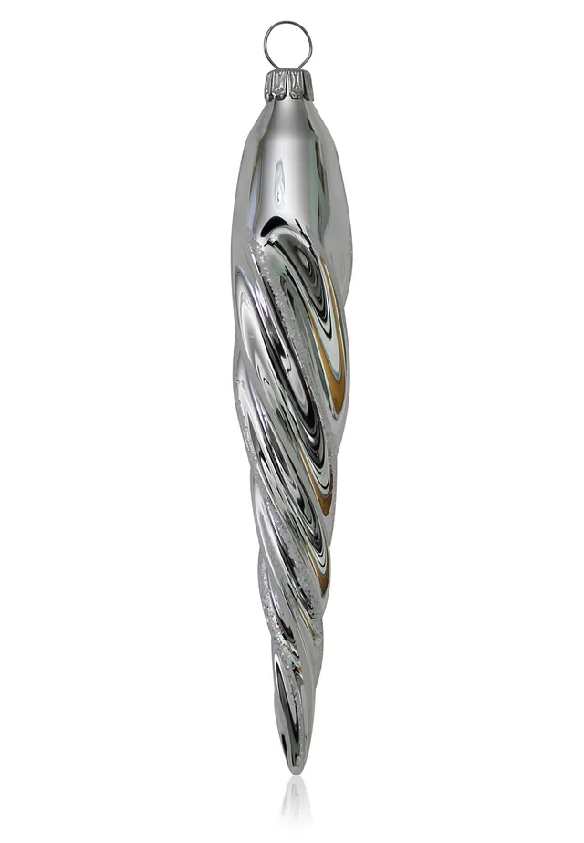 lauschaer-glas-eiszapfen-silber-mit-dekor-d-nn-mundgeblasen image 1