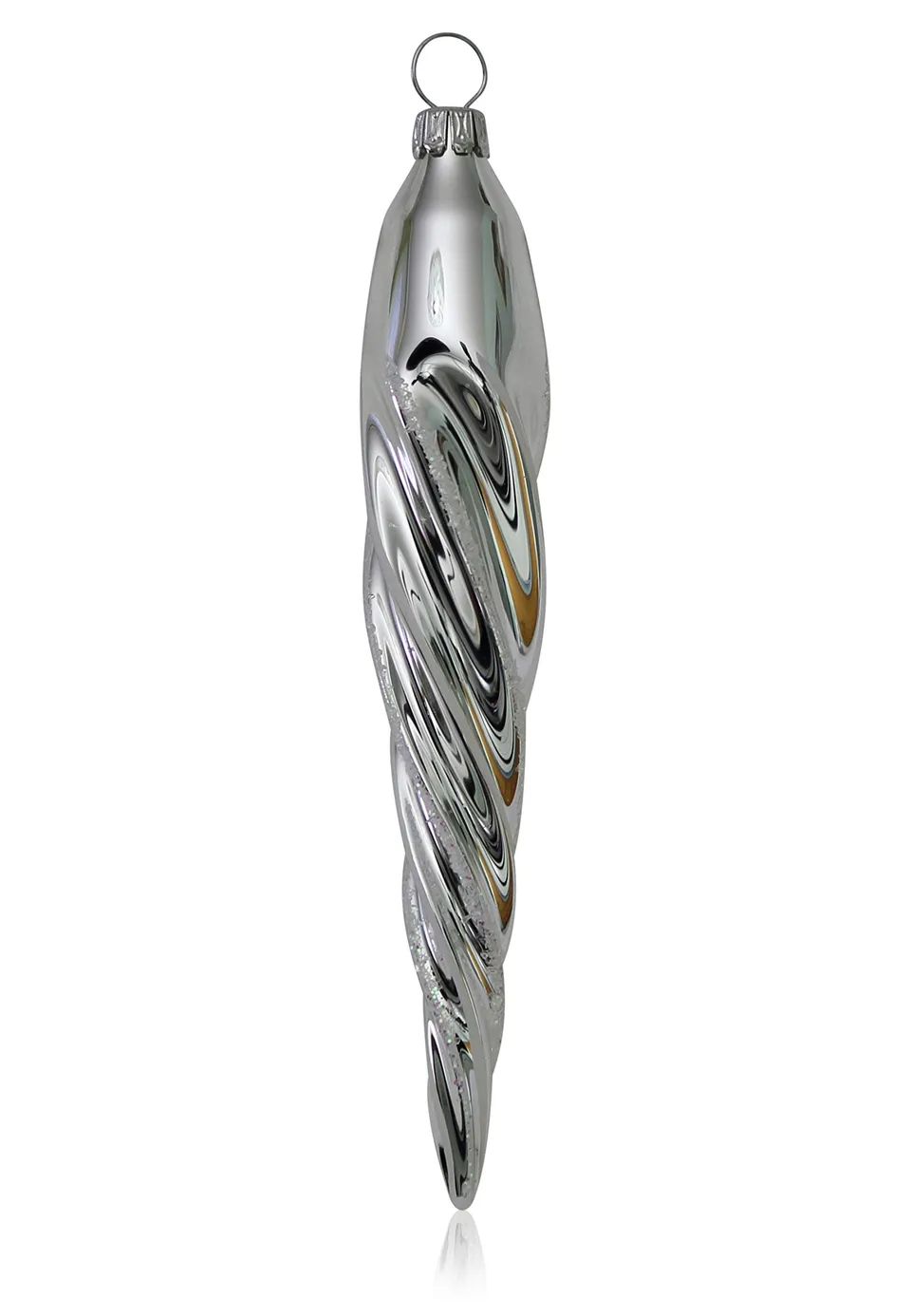 lauschaer-glas-eiszapfen-silber-mit-dekor-d-nn-mundgeblasen image 1