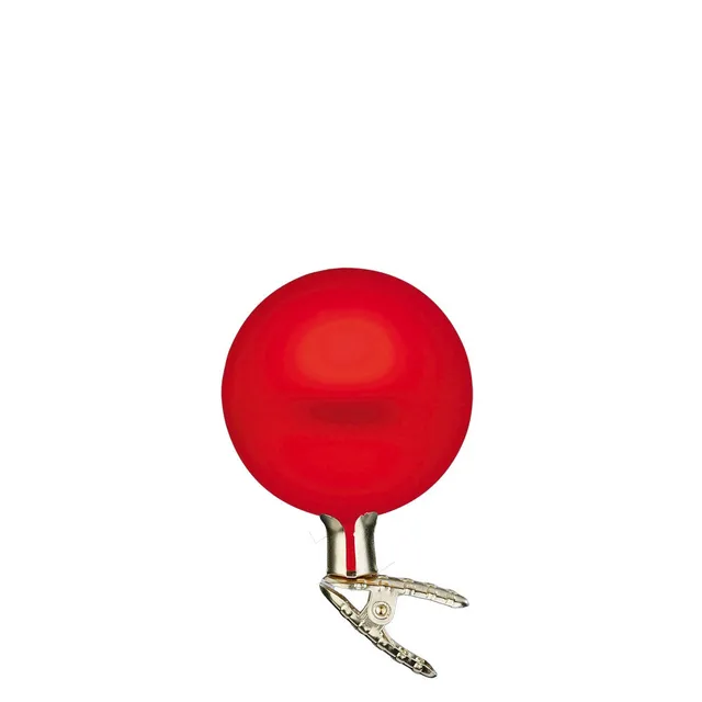 inge-glas-kugeln-auf-clip-rot-matt-8-cm-christbaumkugel image 1