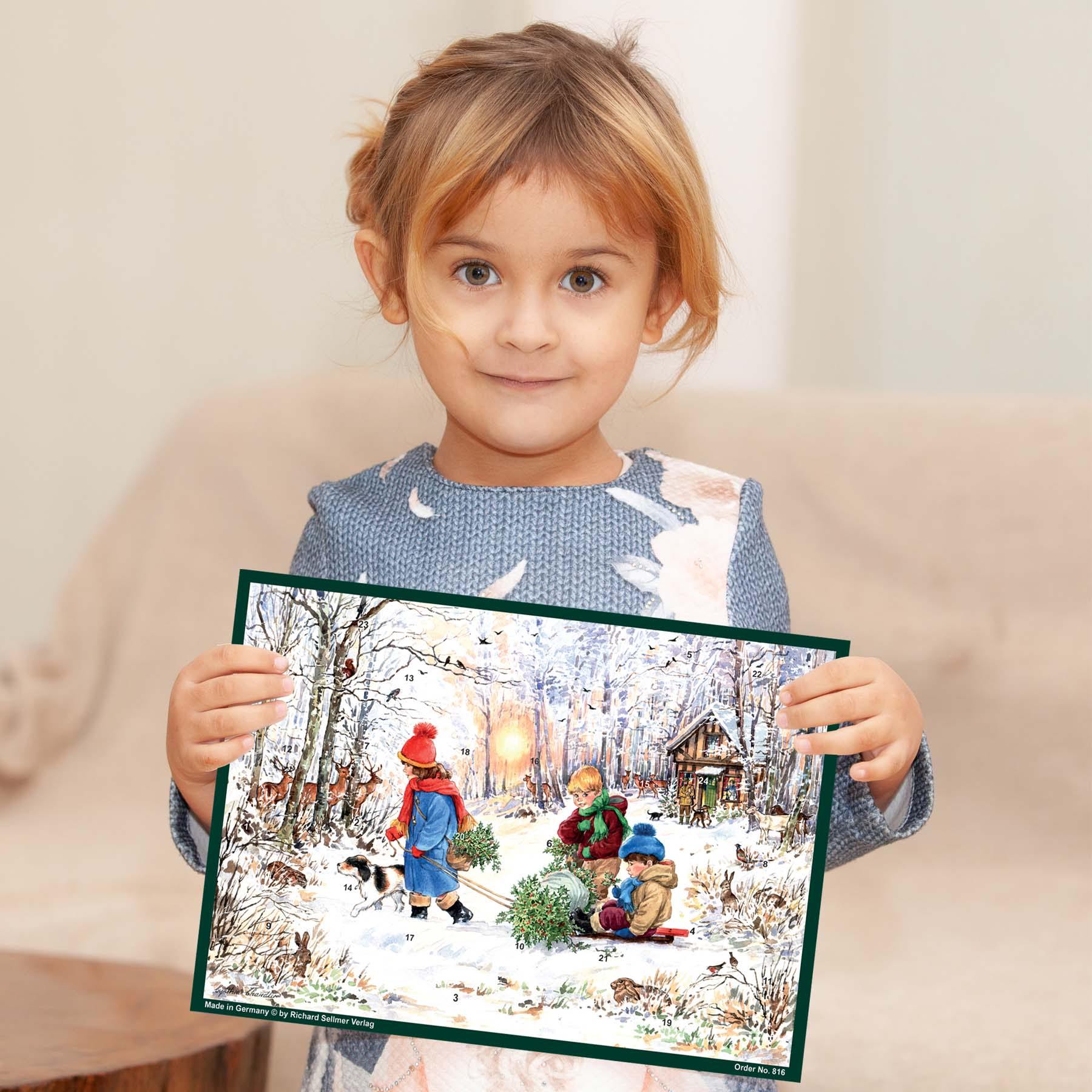 sellmer-verlag-adventskalender-a4-schneefreuden-im-wald image 4