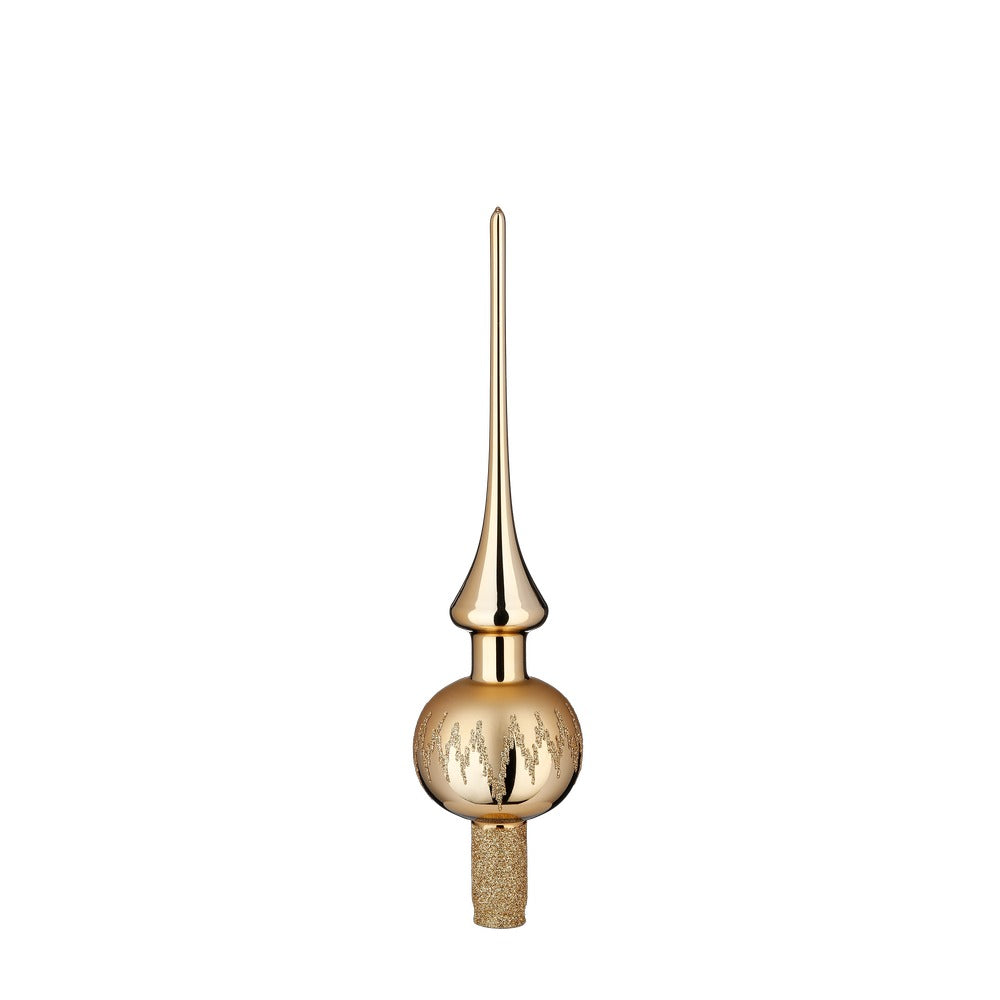 inge-glas-festtagsfreude-baumspitze-30-cm-brokat-glanz-gold image 1