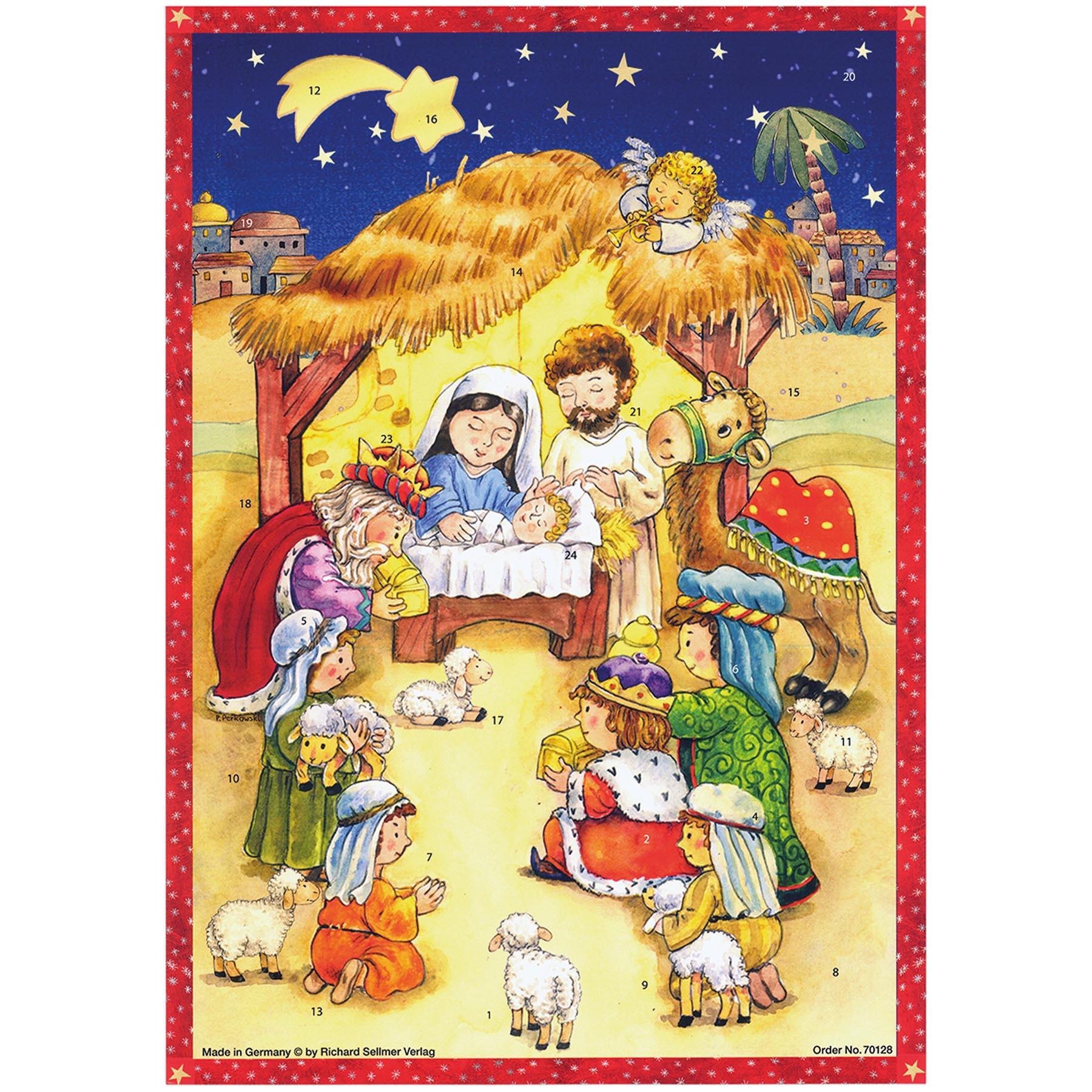 sellmer-verlag-adventskalender-die-krippe-von-bethlehem-gro-format-hochformat image 1