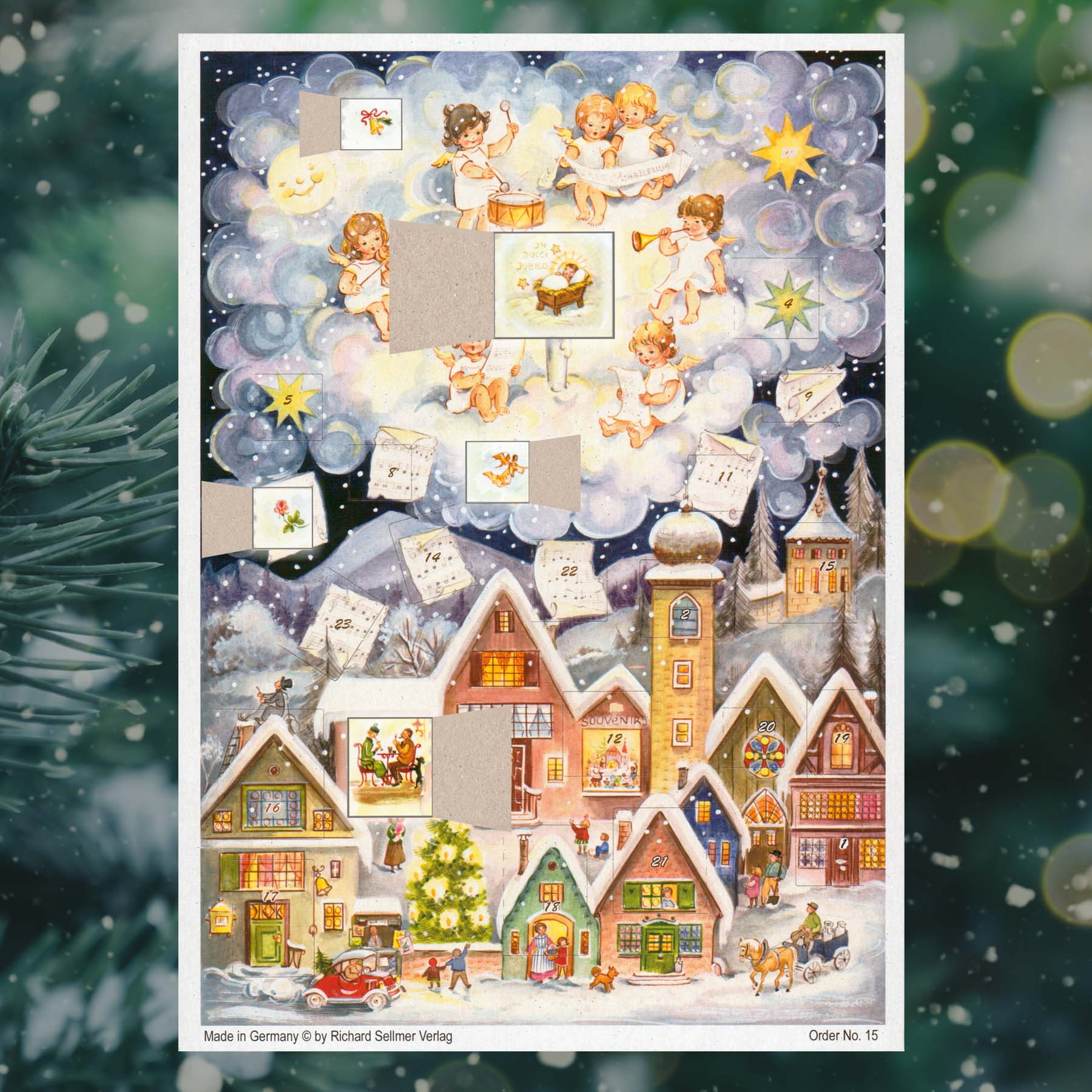 sellmer-verlag-adventskalender-a4-engelskonzert-historischer-nachdruck-1962-hoch image 2