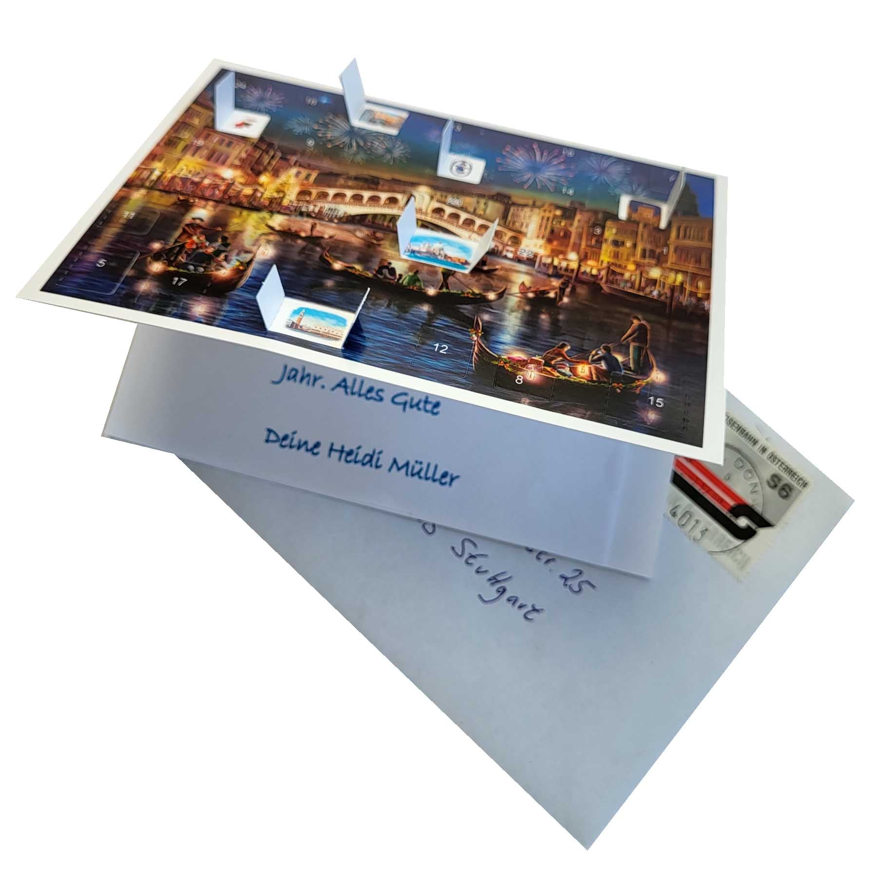 sellmer-verlag-postkarten-adventskalender-venedig-querformat-mit-rialtobr-cke image 2