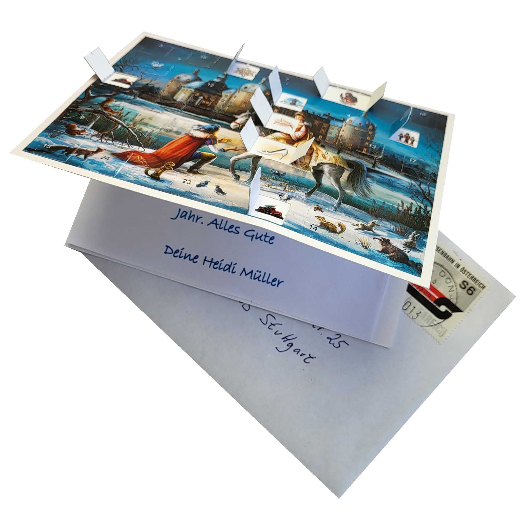 sellmer-verlag-postkarten-adventskalender-moritzburg-schloss-motiv-a6 image 2