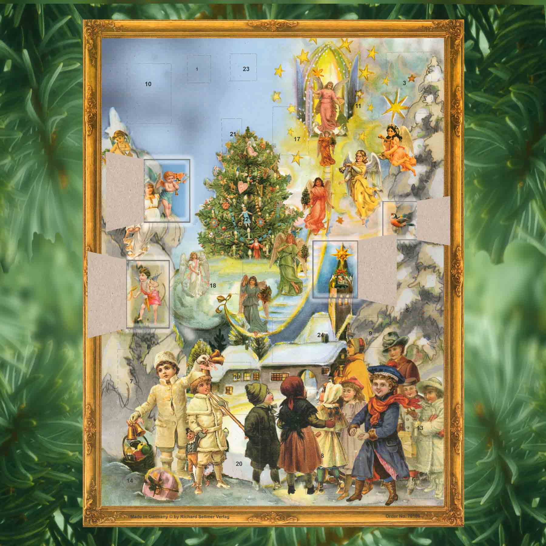 sellmer-verlag-adventskalender-auf-der-himmelsleiter-gro-format-engel image 2