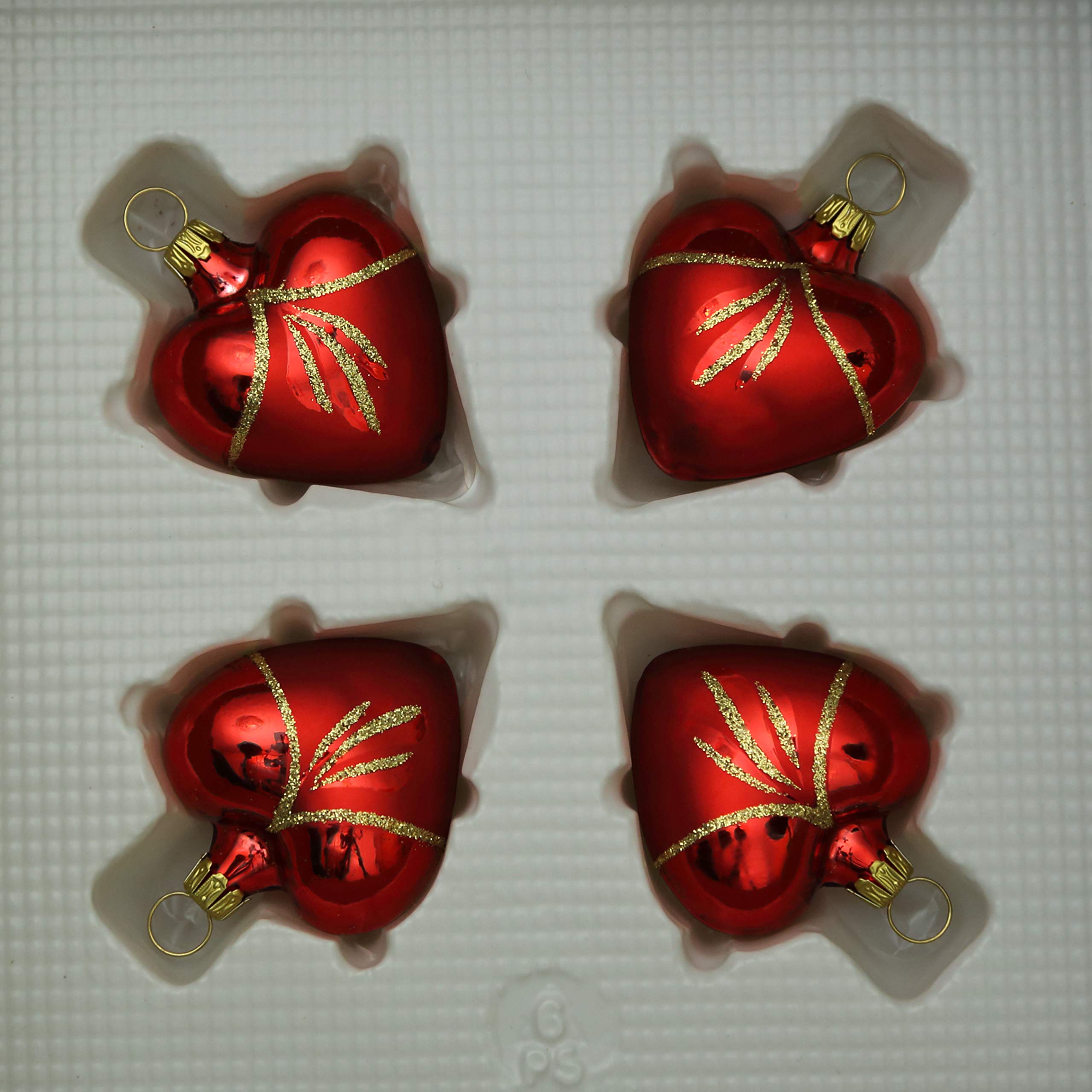 lauschaer-glas-christbaumschmuck-herzen-rot-glanz-matt-4-st-ck image 2
