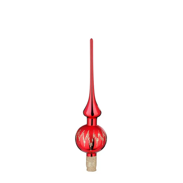 inge-glas-festtagsfreude-baumspitze-30-cm-rot-glanz image 1