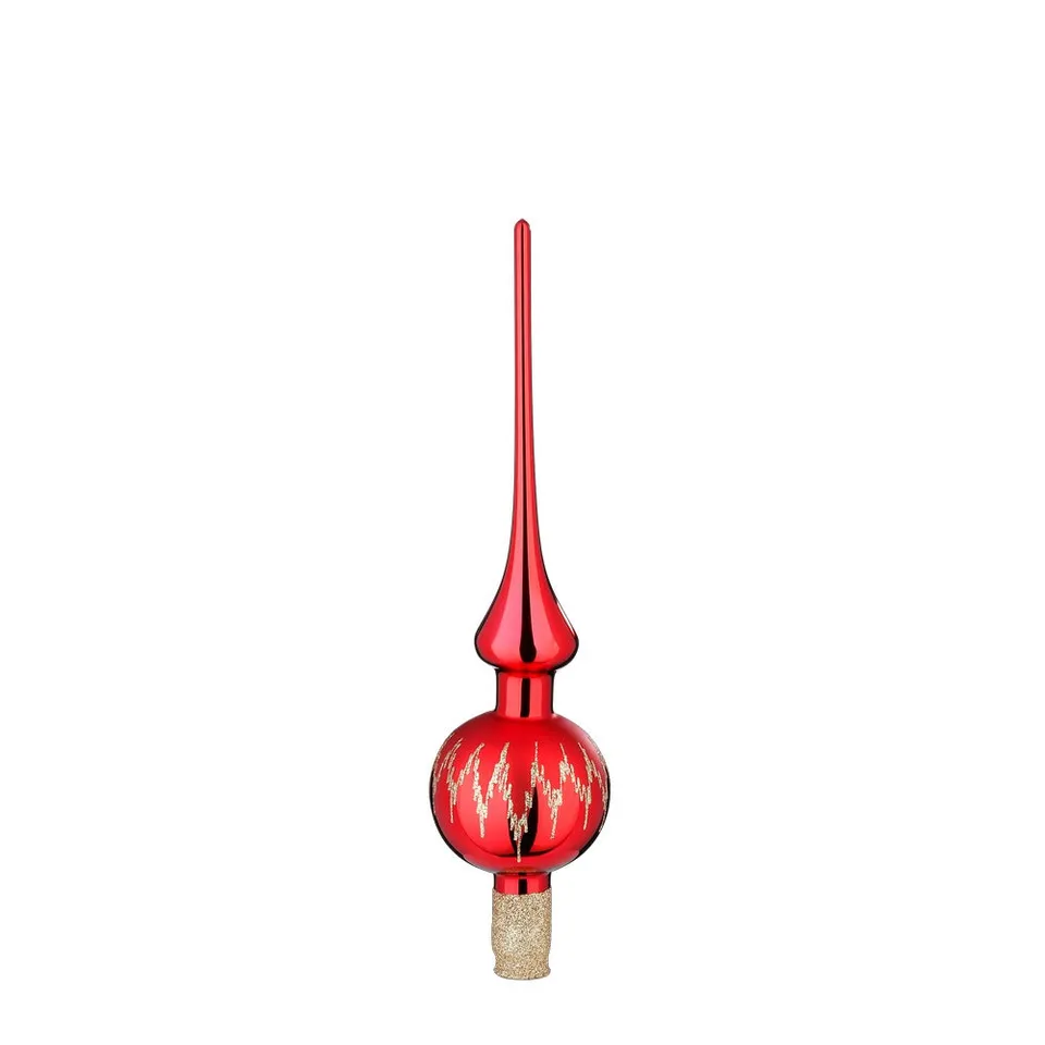 inge-glas-festtagsfreude-baumspitze-30-cm-rot-glanz image 1