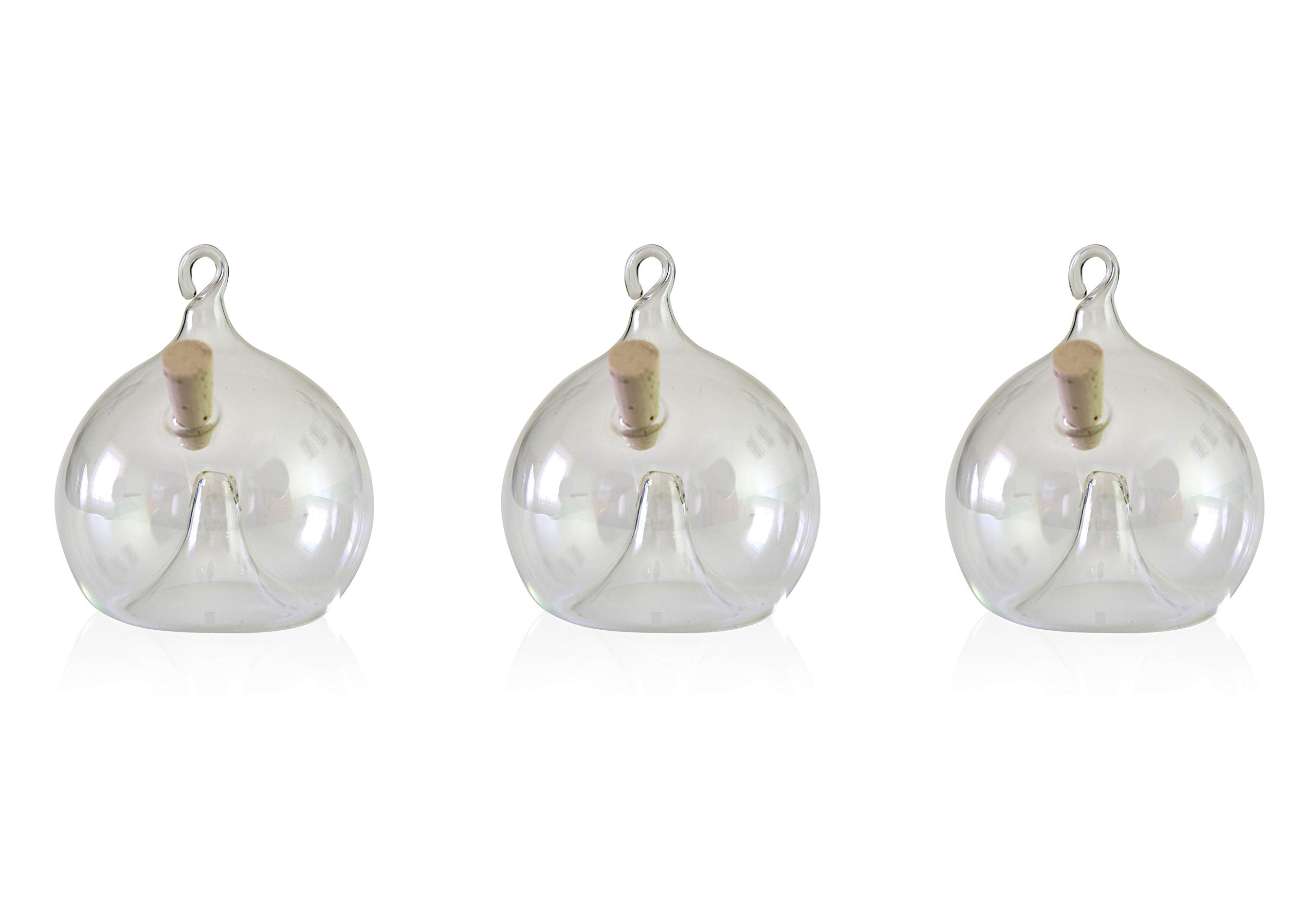 lauschaer-glas-fliegenfalle-zum-h-ngen-3er-set-klarglas-ca-6-cm image 1