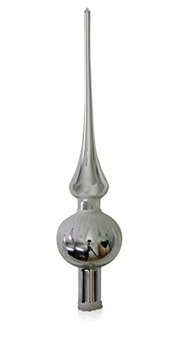 lauschaer-glas-christbaumspitze-silber-mit-schneedachdekor-6-cm-mundgeblasen image 6