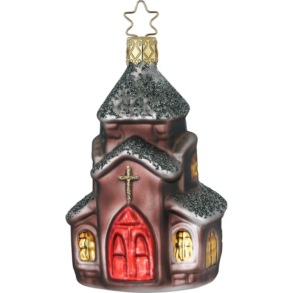 inge-glas-kirche-weihnachtsornament-glas-10-cm image 1