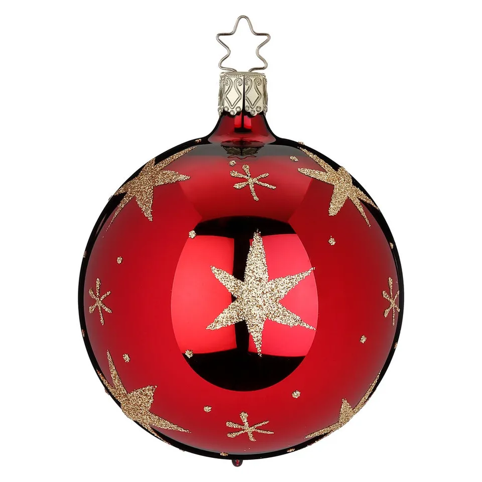 inge-glas-sternenlicht-christbaumkugel-rot-10-cm image 1