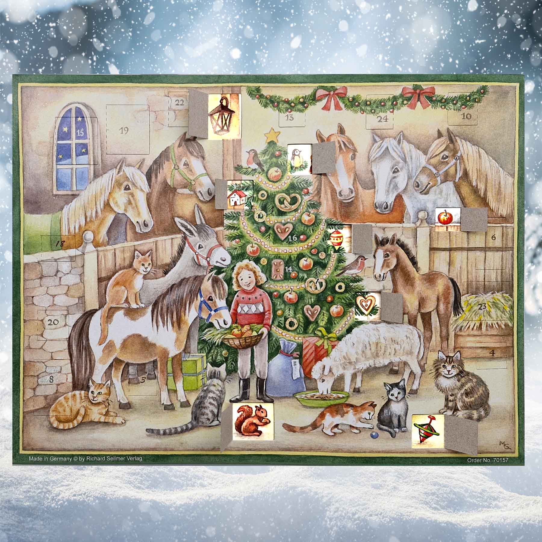 sellmer-verlag-pferde-adventskalender-im-stall-gro-format image 2