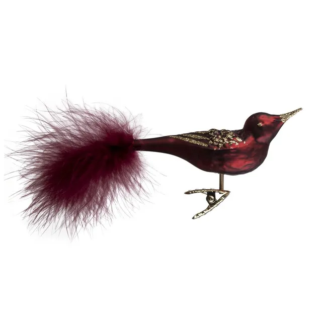inge-glas-vogel-bordeaux-matt-glas-vogel-11-cm image 1
