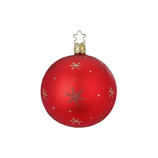 inge-glas-sternenhimmel-glas-christbaumkugel-6-cm-rot image 1