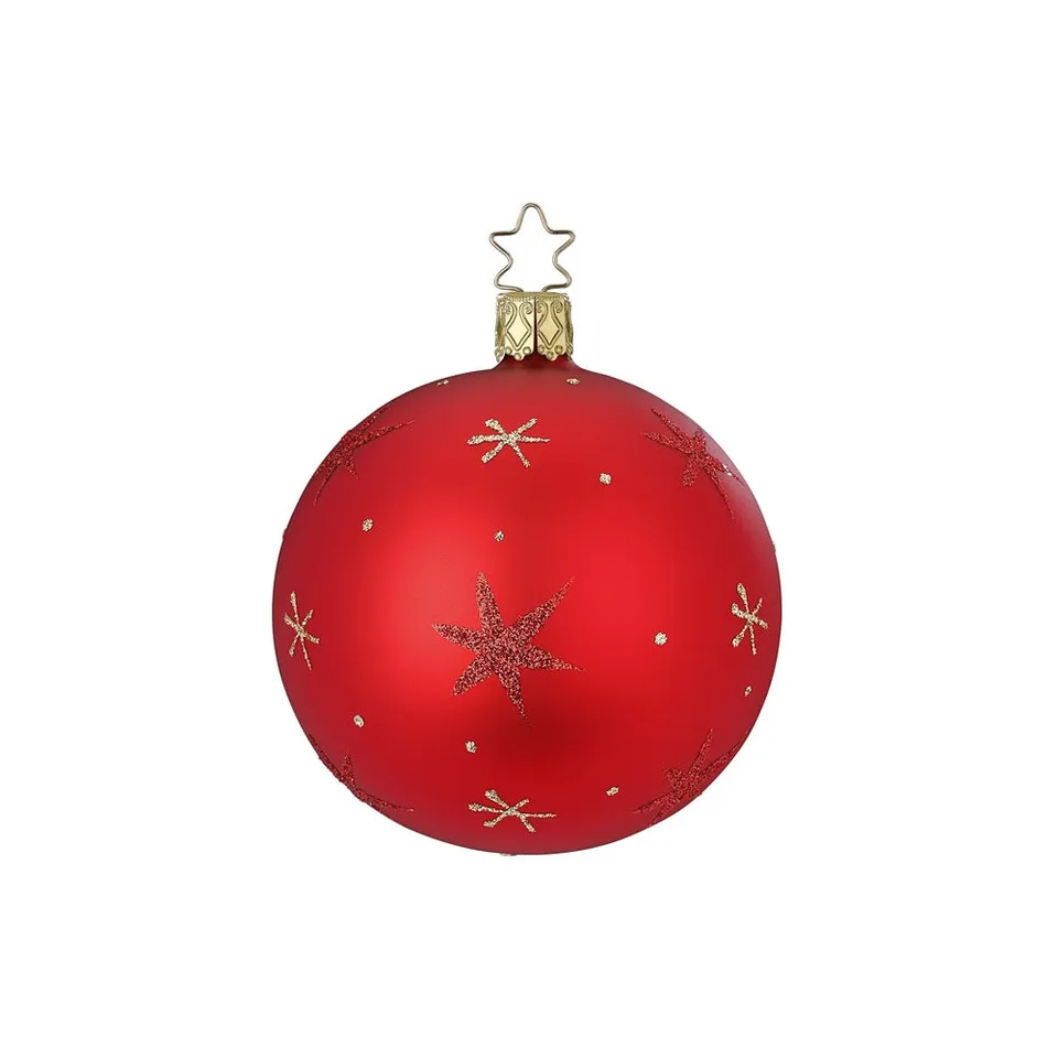 inge-glas-sternenhimmel-glas-christbaumkugel-6-cm-rot image 1