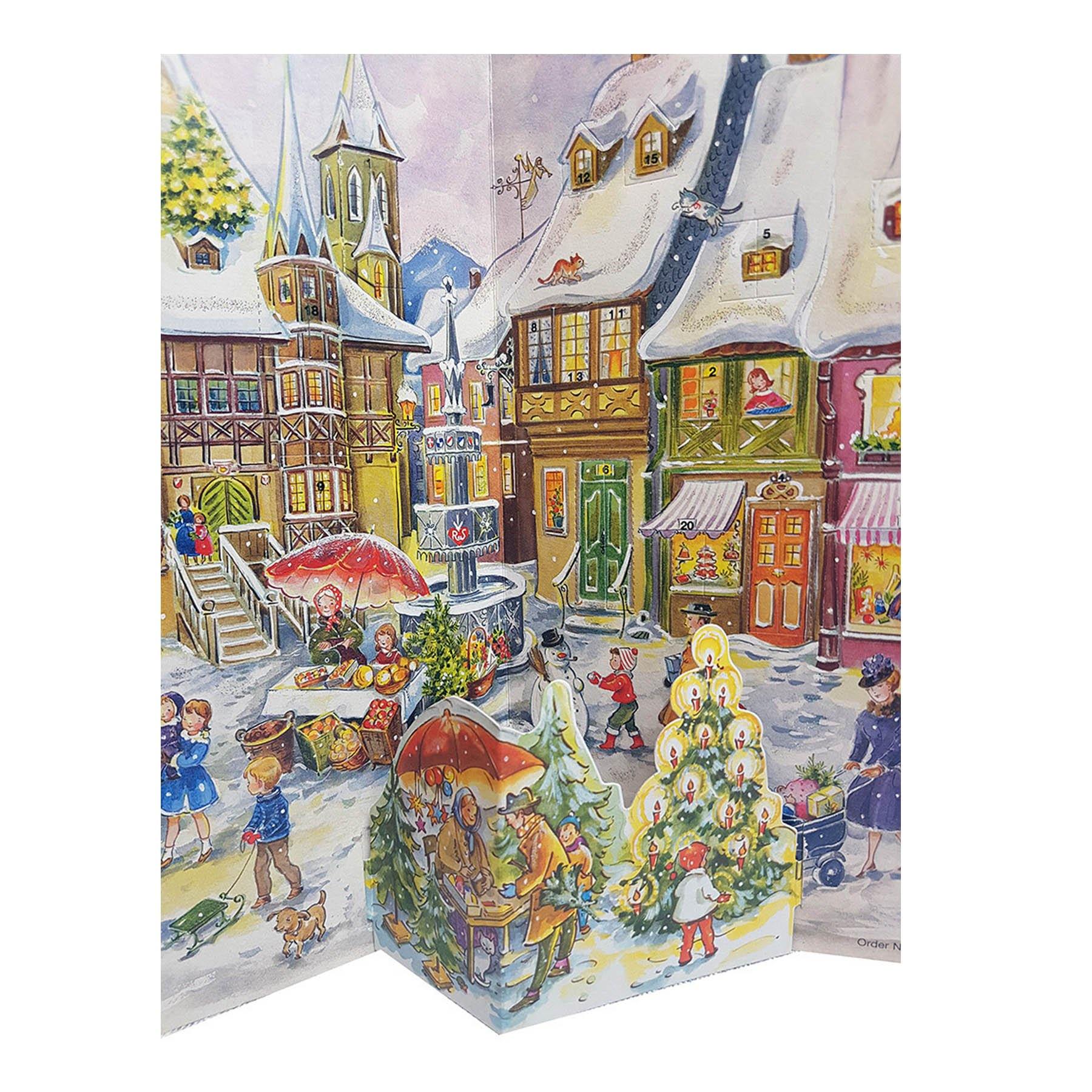 sellmer-verlag-aufstell-adventskalender-altstadtszene-nachdruck-1952 image 3