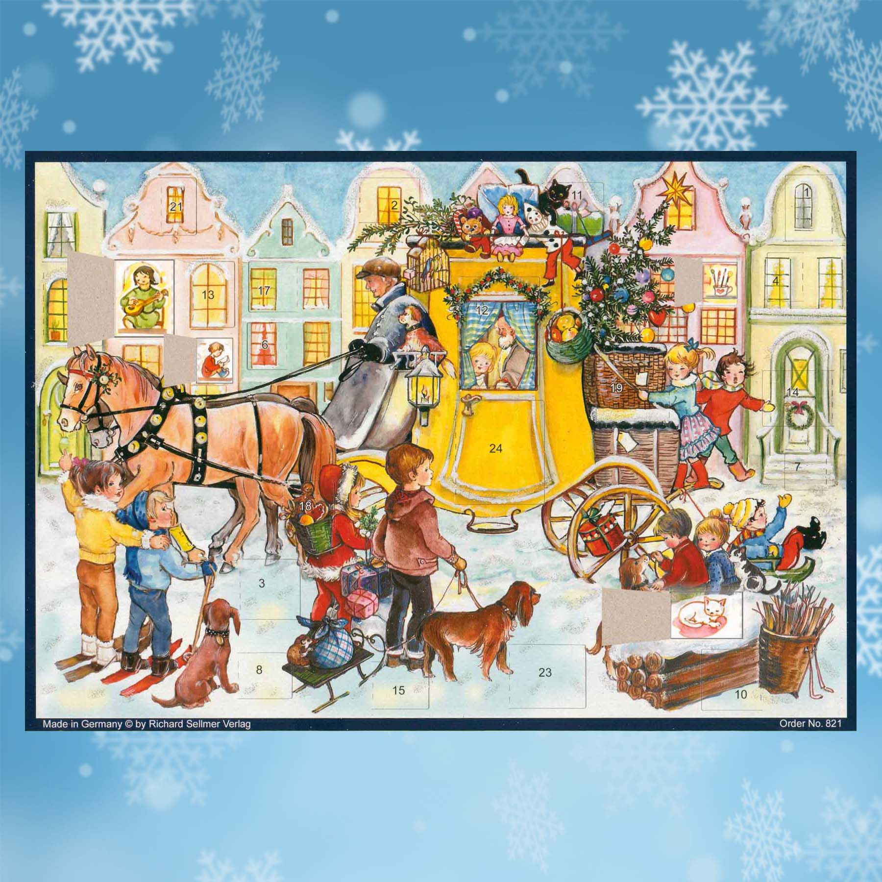 sellmer-verlag-adventskalender-a4-eine-postkutsche-voller-geschenke image 2