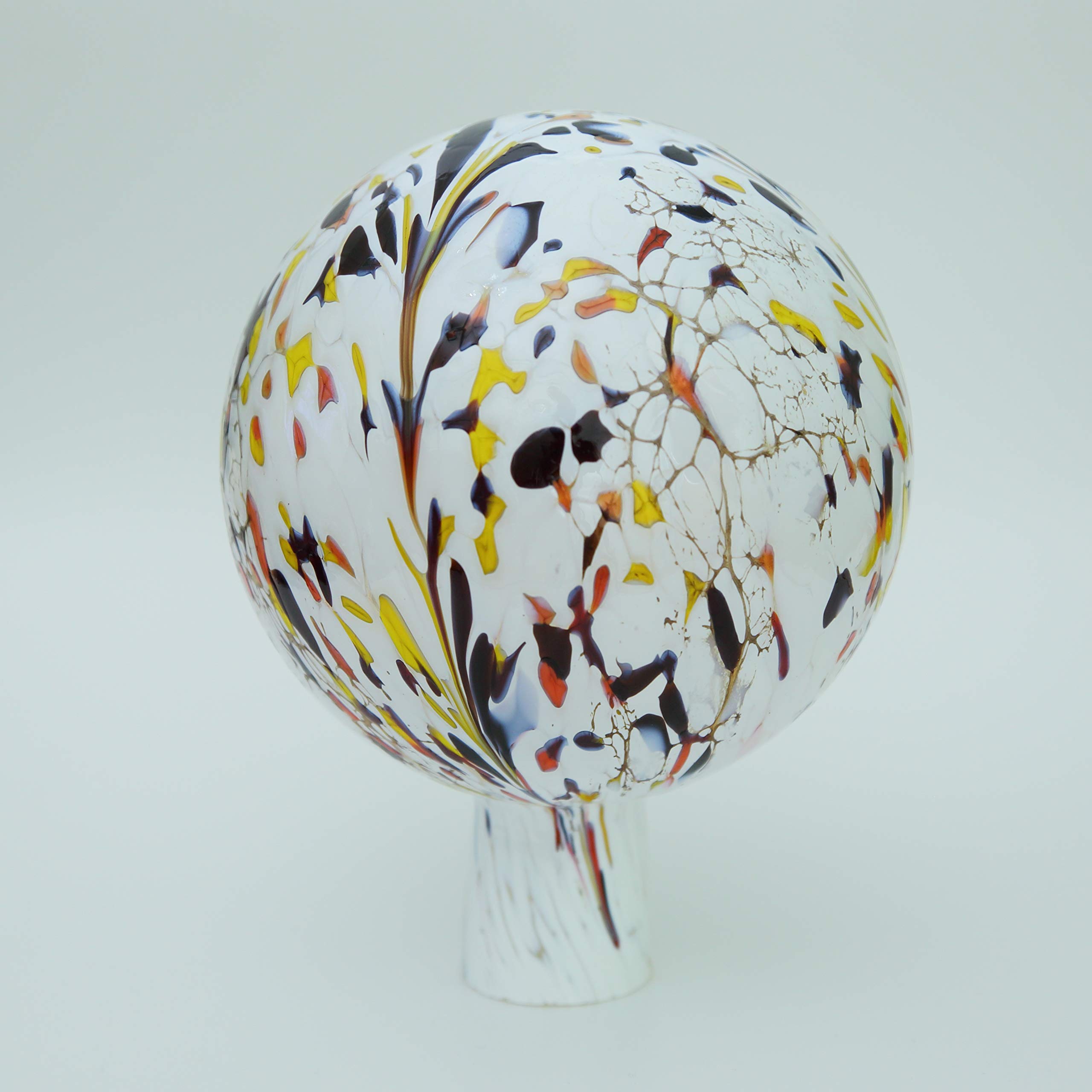 lauschaer-glas-gartenkugel-rosenkugel-wei-mit-granulat-h-19-cm-d-15-cm image 2
