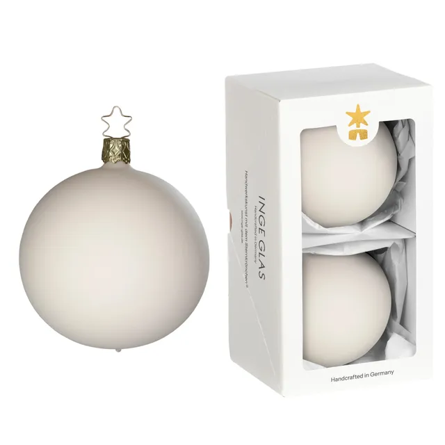 inge-glas-kugel-creme-samt-10-cm-christbaumkugel-glas image 1