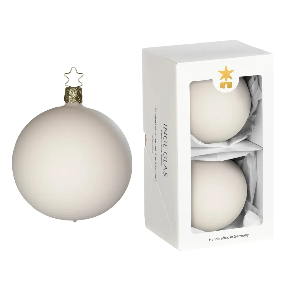 inge-glas-kugel-creme-samt-10-cm-christbaumkugel-glas image 1