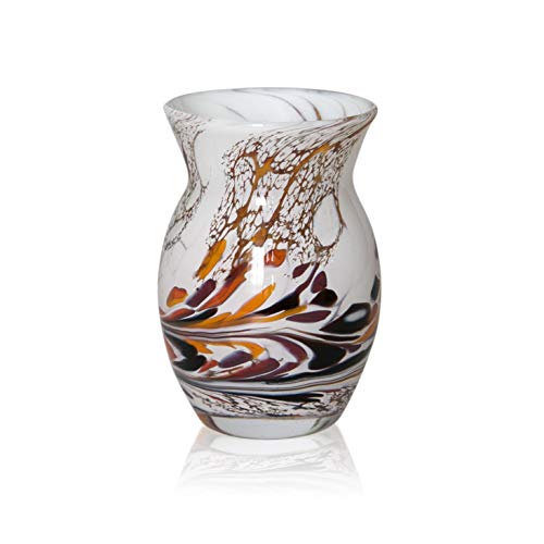 lauschaer-glas-vase-granulat-wei-h-13cm-mundgeblasen-handgeformt image 3